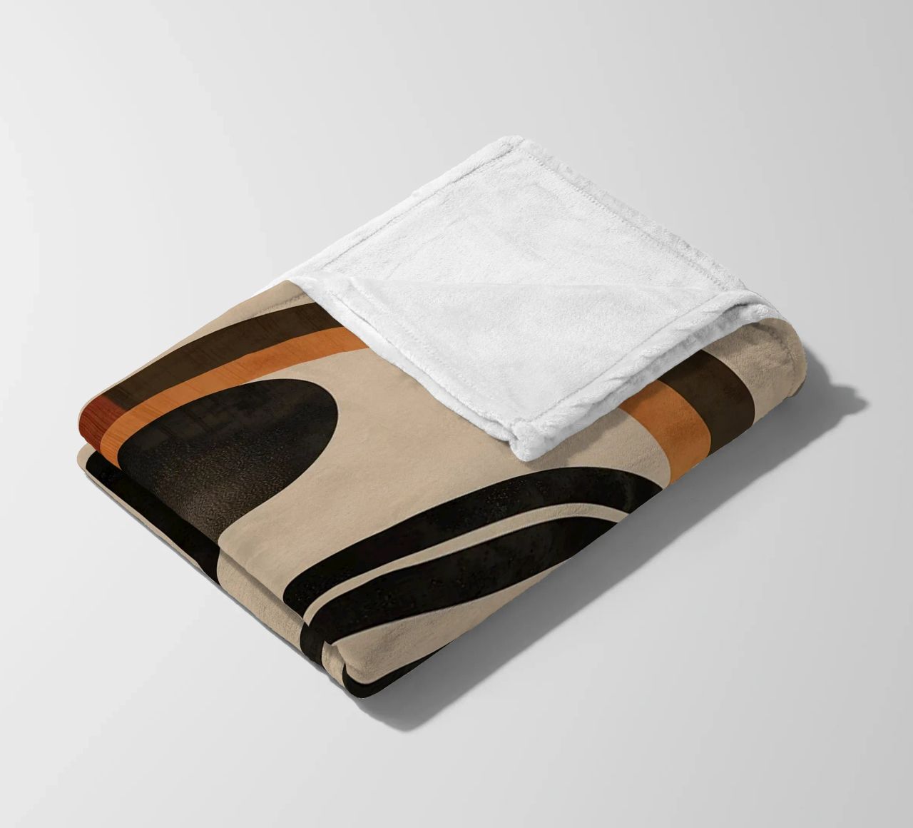Design geometrico ad arco retrò coperta in pile da Whole©