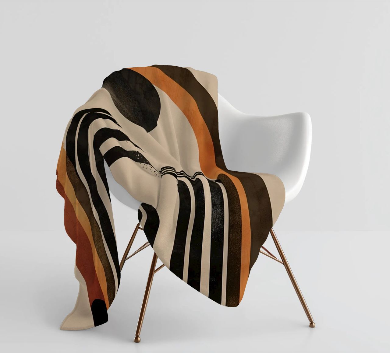 Design geometrico ad arco retrò coperta in pile da Whole©