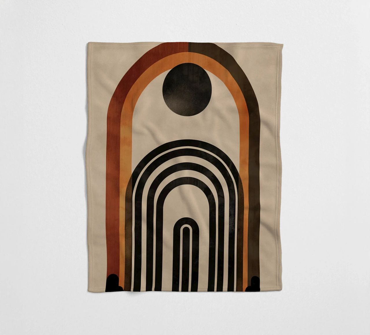 Design geometrico ad arco retrò coperta in pile da Whole©