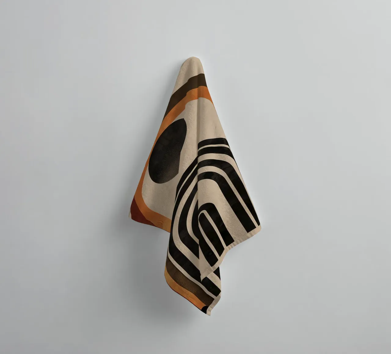 Design geometrico ad arco retrò asciugamano da bagno da Whole©