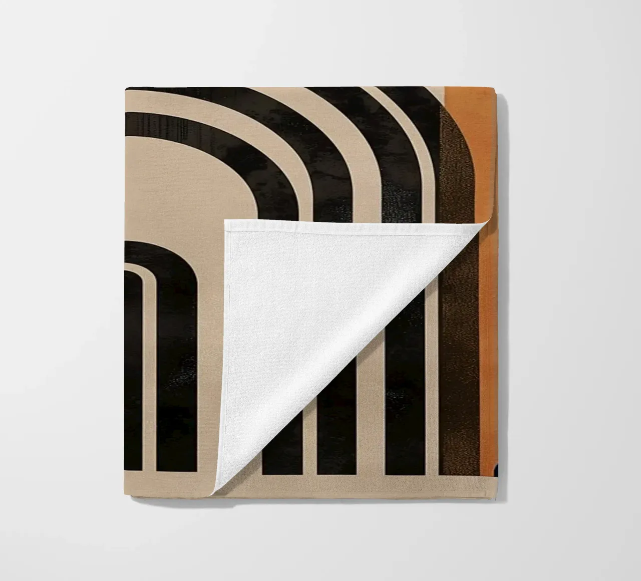 Design geometrico ad arco retrò telo mare da Whole©