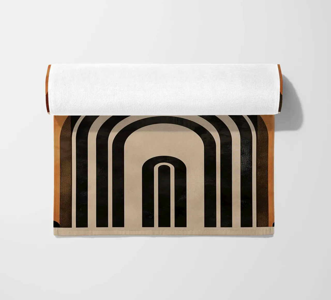 Design geometrico ad arco retrò telo mare da Whole©