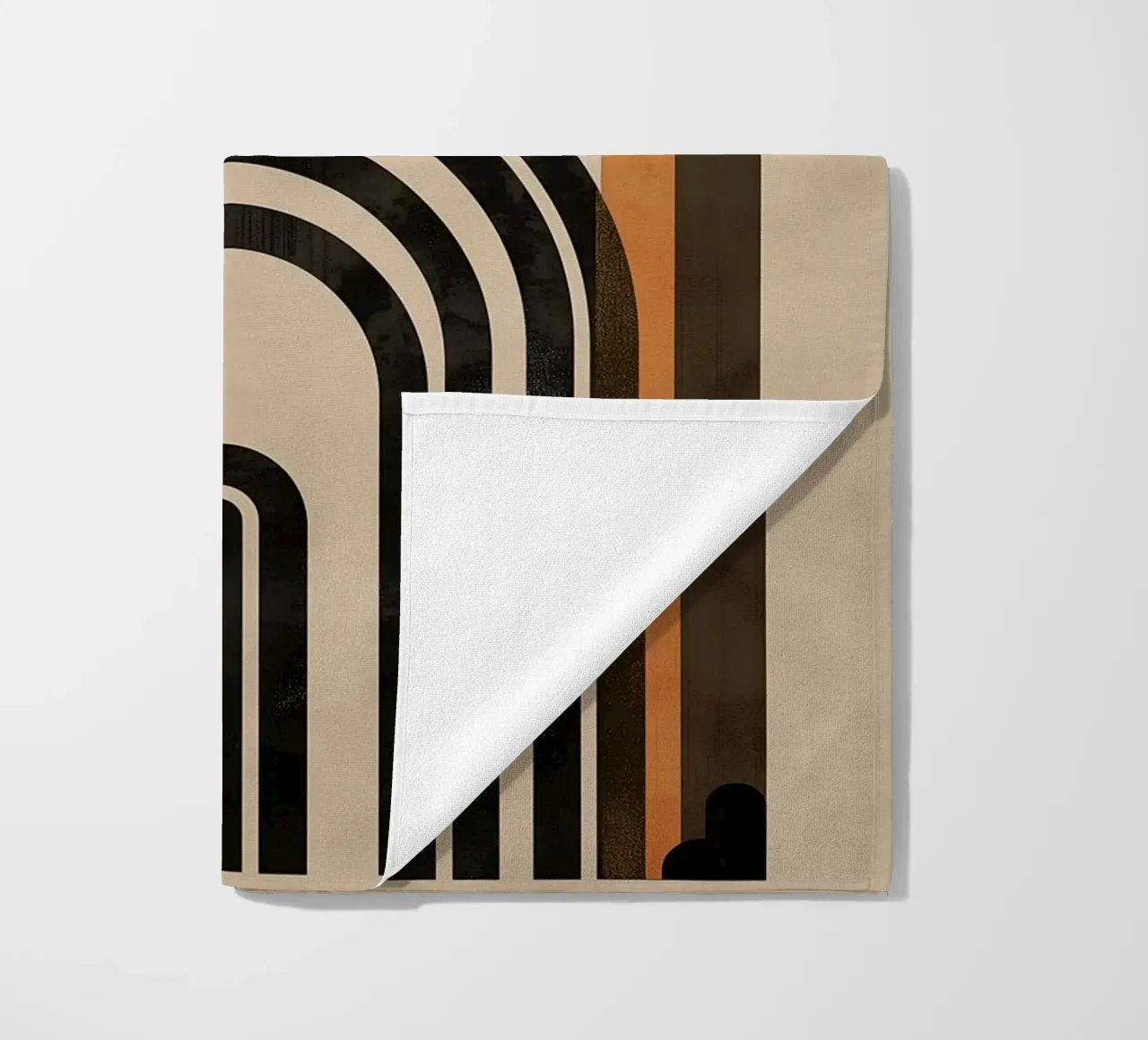 Design geometrico ad arco retrò telo mare da Whole©