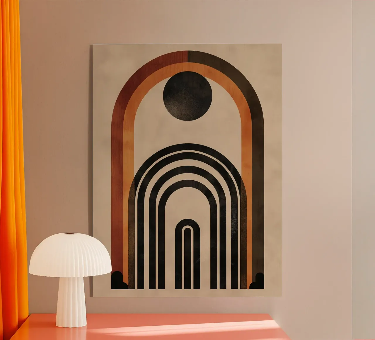 Diseño geométrico de arco retro metacrilato de Whole©