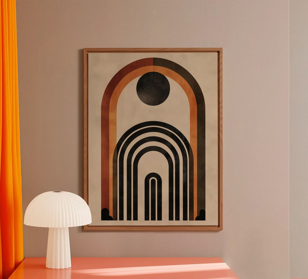 Design geometrico ad arco retrò alluminio dibond da Whole©
