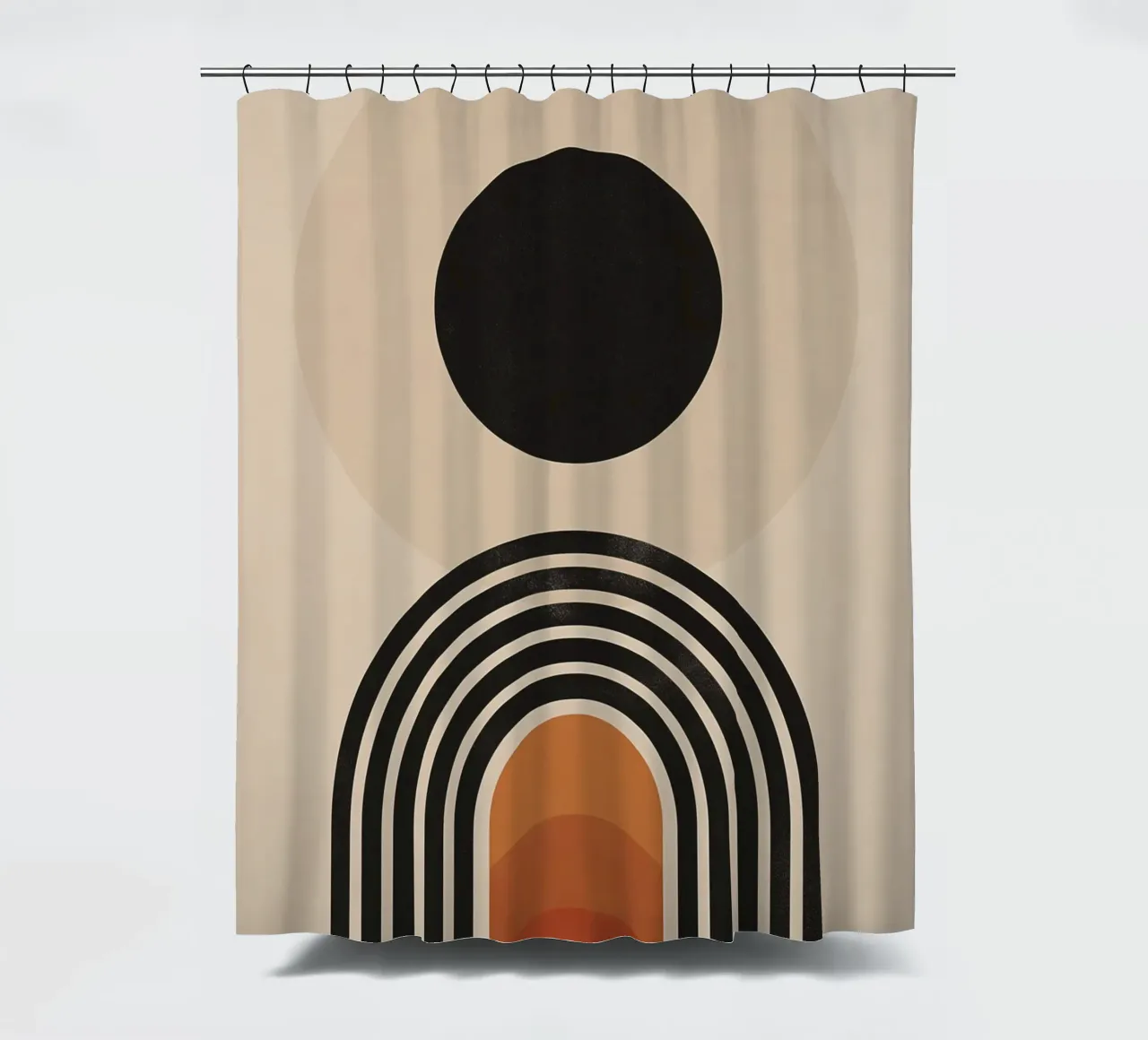 Retro bow with sun motif shower curtain by Whole©