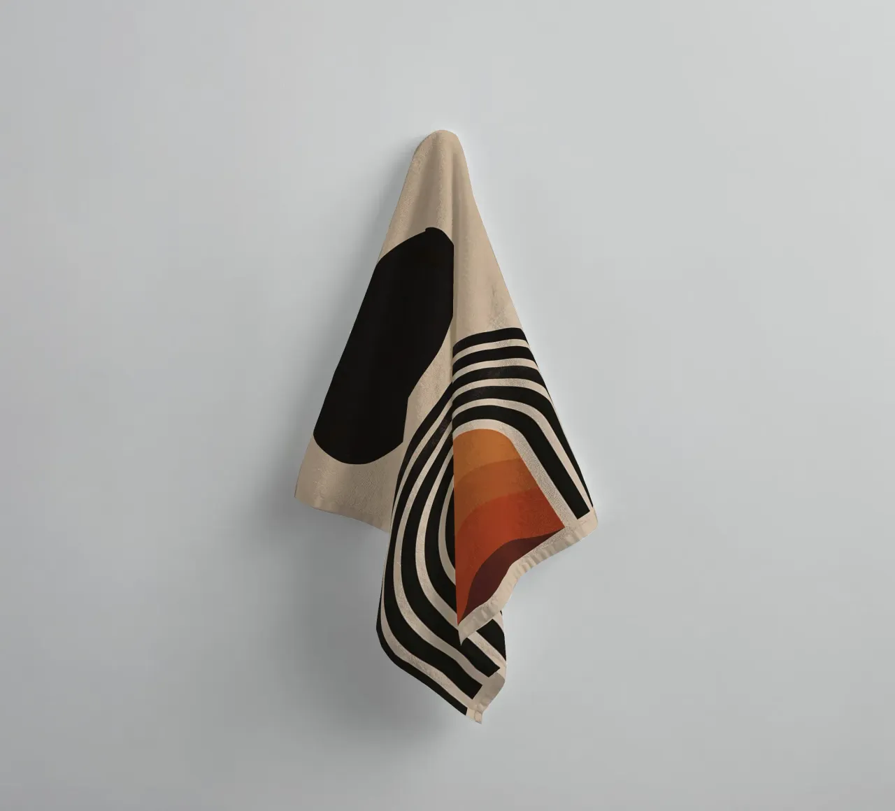 Retro bow with sun motif towel by Whole©