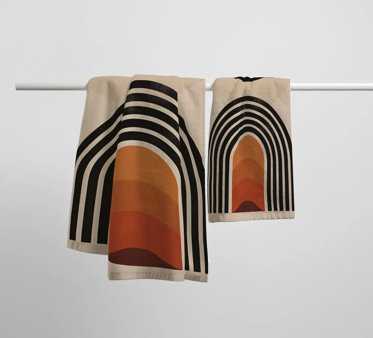 Retro bow with sun motif towel by Whole©