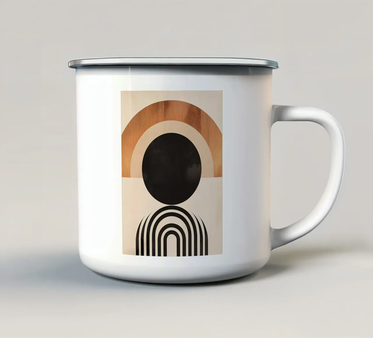 Arco geometrico minimalista tazza in smalto da Whole©