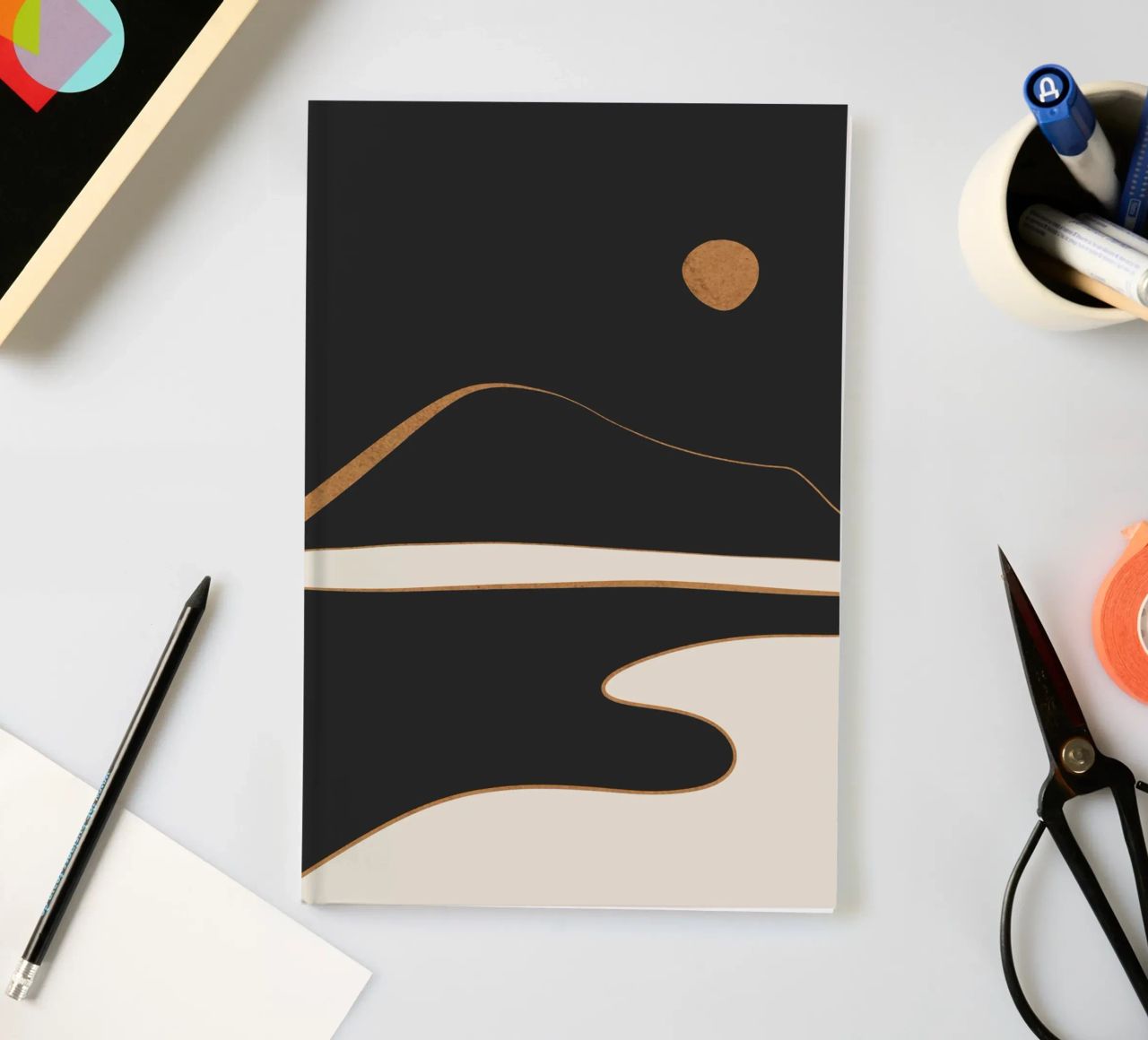 Minimalist Abstract Landscape notebook by ThingDesign