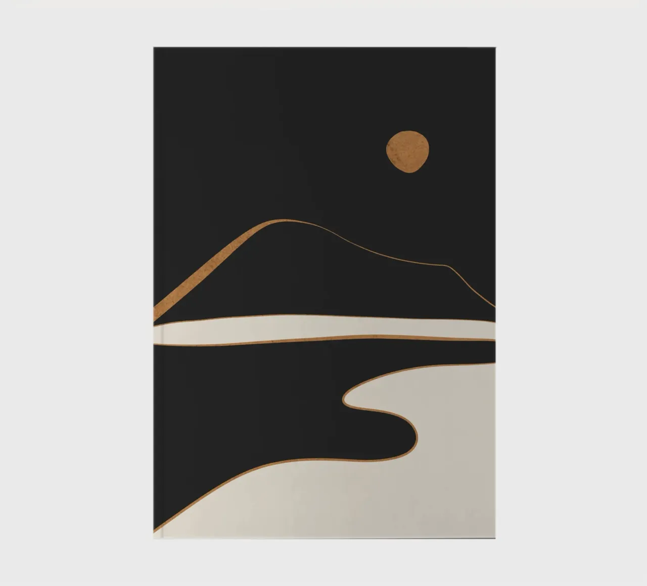 Minimalistische abstrakte Landschaft Notizbuch von ThingDesign