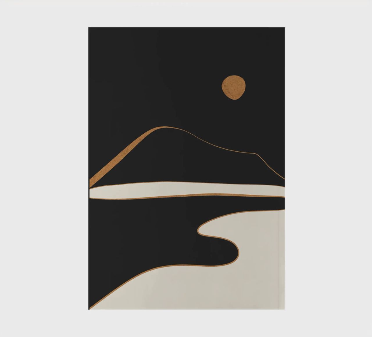 Minimalist Abstract Landscape notebook by ThingDesign