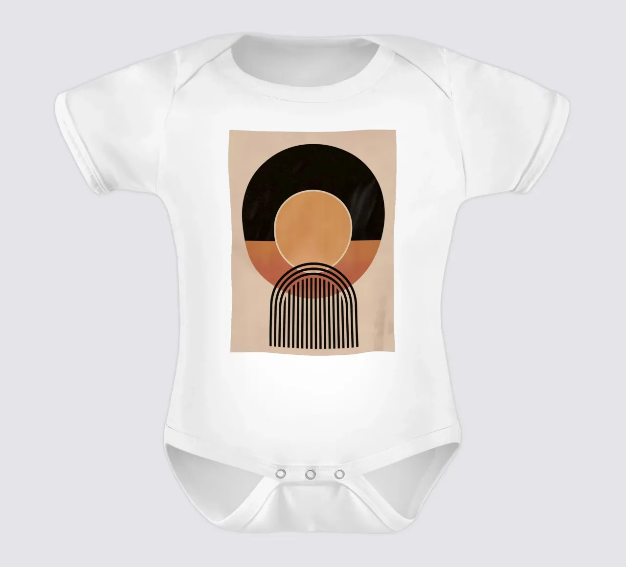 Abstract circles & lines short-sleeve baby romper by Whole©