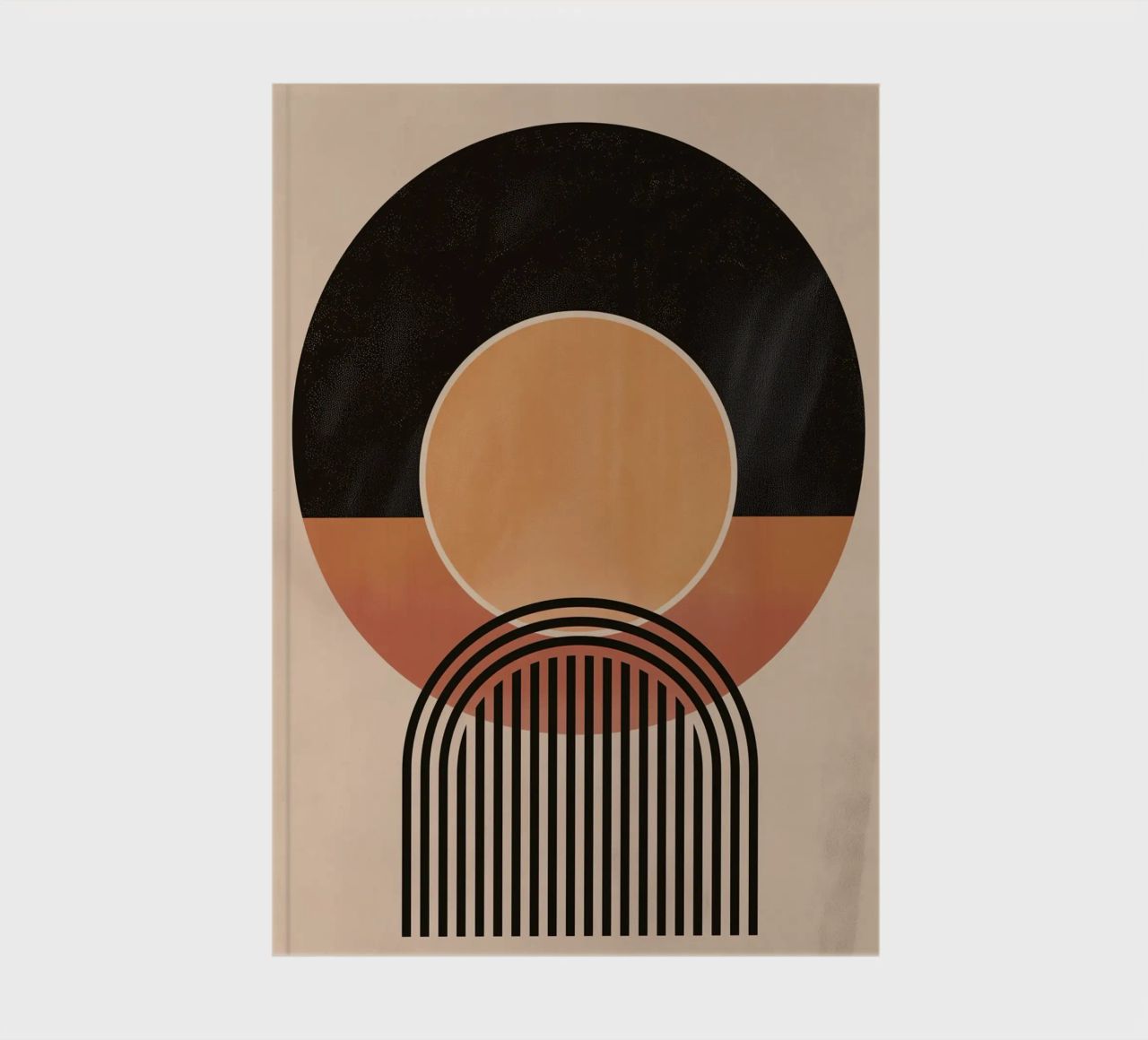 Abstract circles & lines notebook by Whole©
