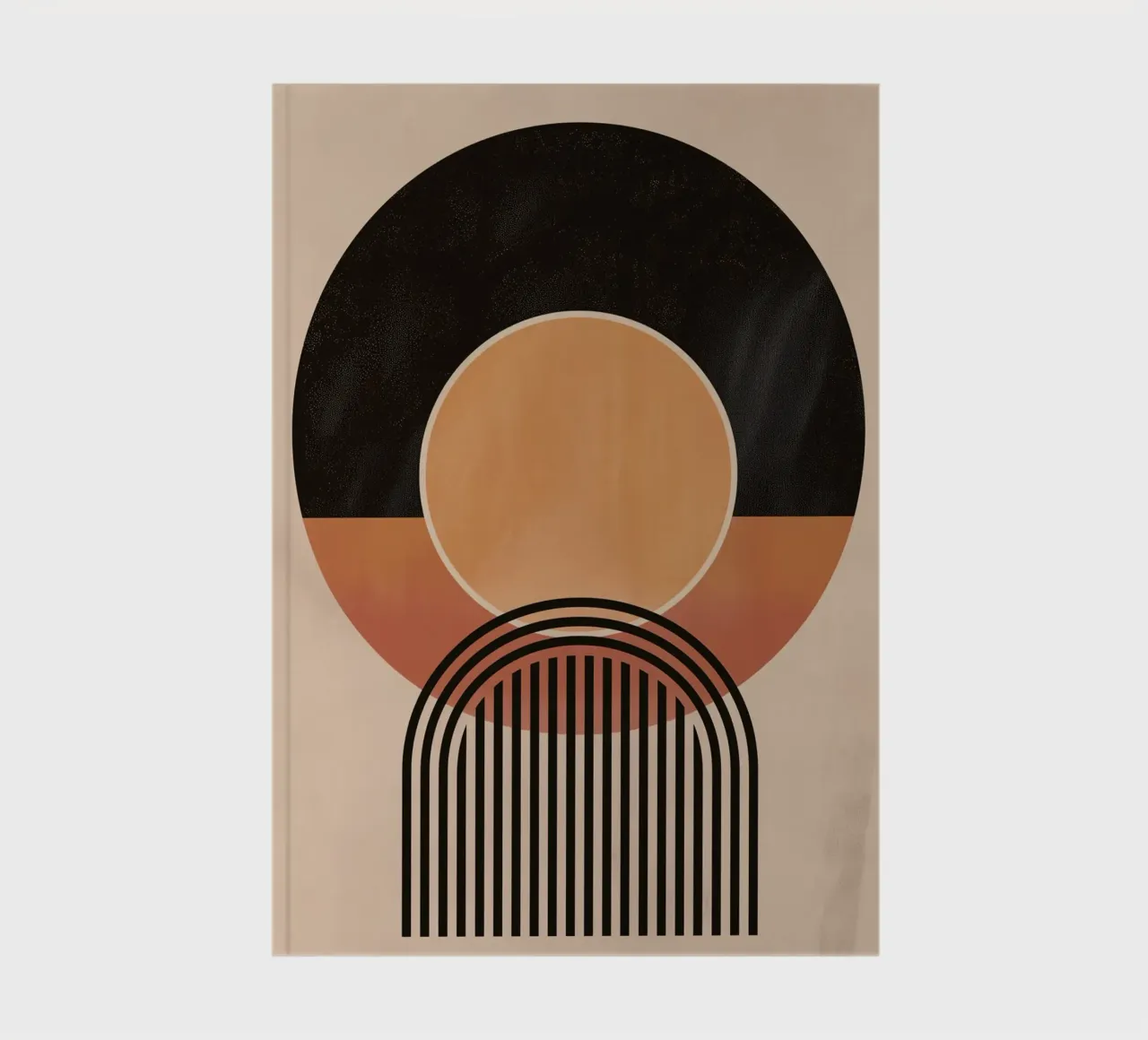 Abstract circles & lines notebook by Whole©