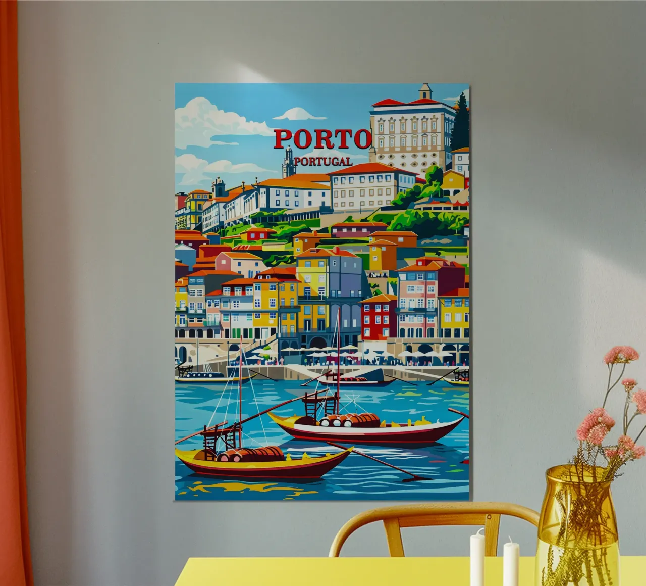 Porto Portugal poster con telaio in legno da Travelstudio