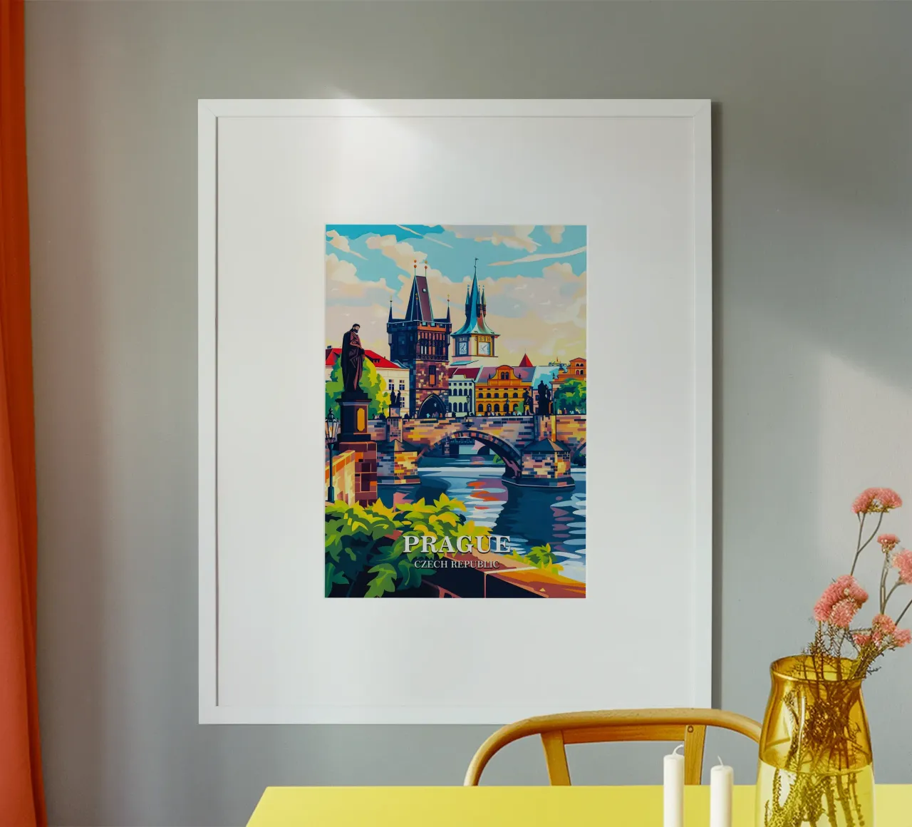 Prague Czech Republic poster by Travelstudio