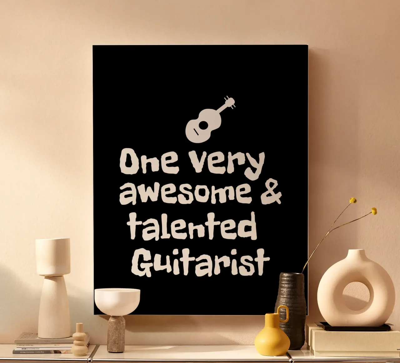 One very awesome and talented guitarist canvas met Baklijst van happieeagle