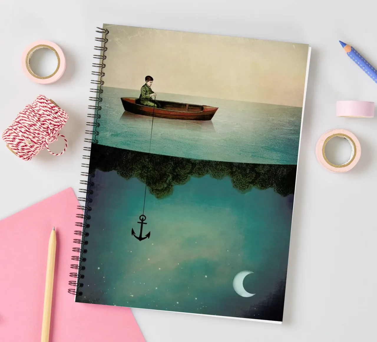 Entering Dreamland spiral notebook by Catrin Welz-Stein