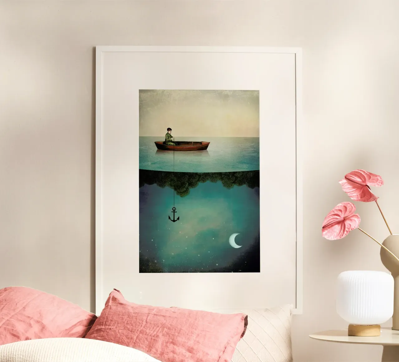 Entering Dreamland poster with aluminum frame by Catrin Welz-Stein