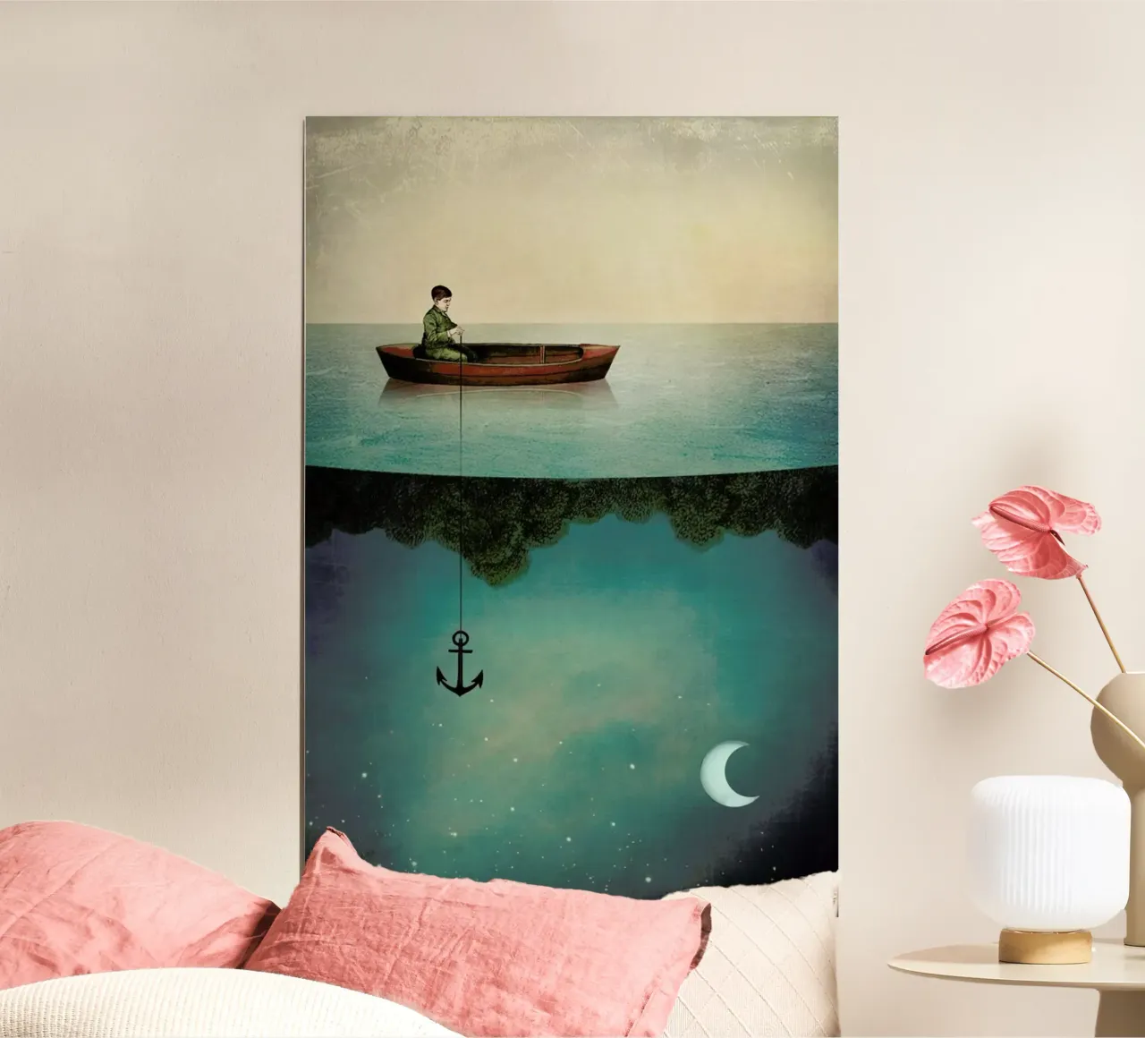 Entering Dreamland poster with aluminum frame by Catrin Welz-Stein