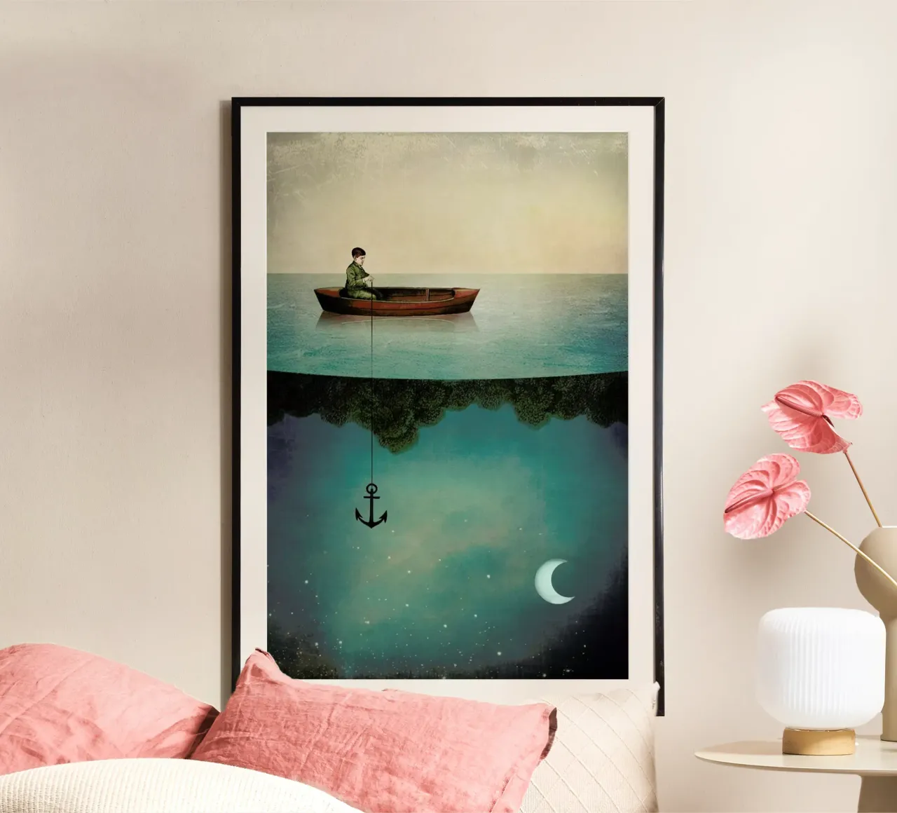 Entering Dreamland poster with aluminum frame by Catrin Welz-Stein