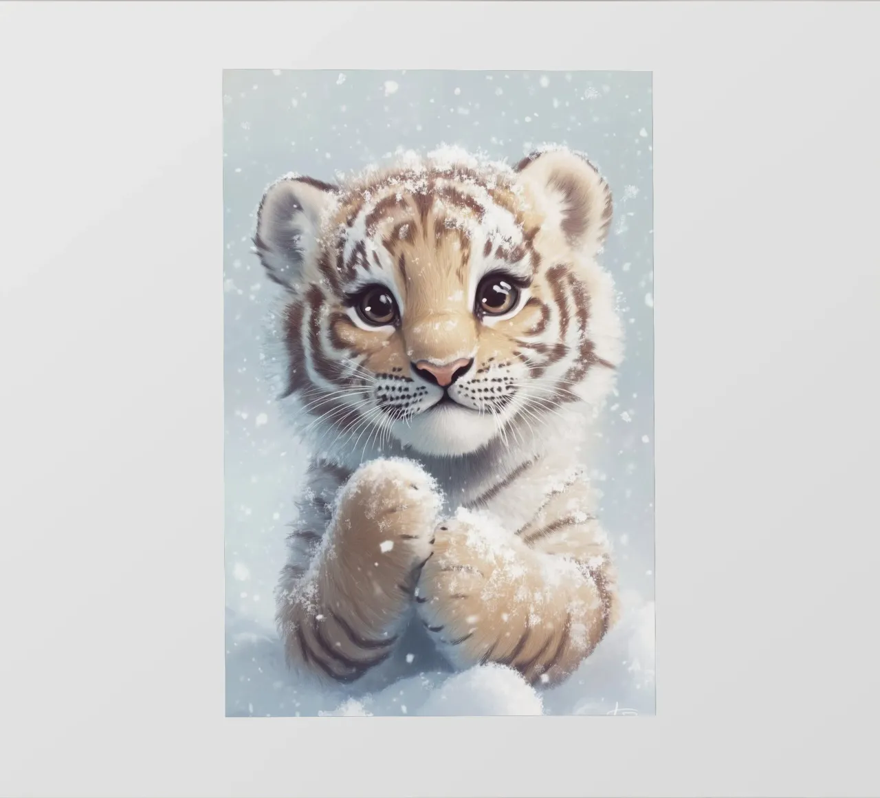 Hero #34: Tiger in the snow photo wallpaper by farbenhelden