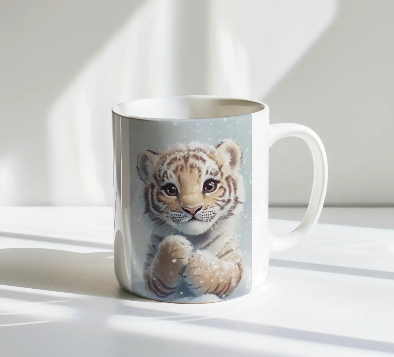 Eroe #34: Tigre nella neve tazza in ceramica da farbenhelden