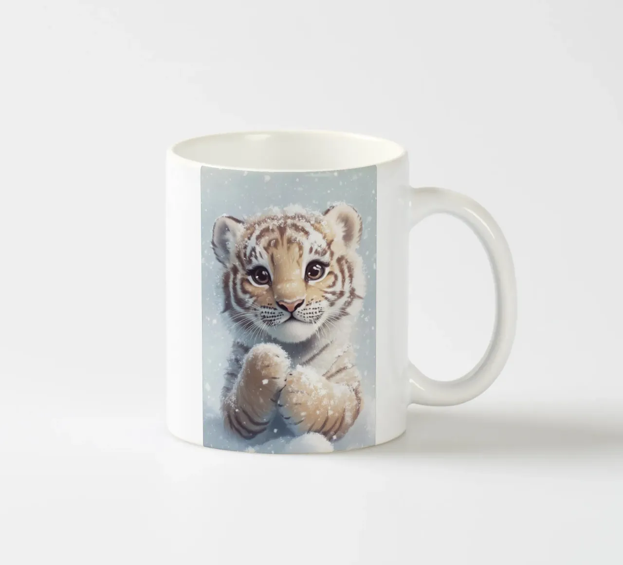 Eroe #34: Tigre nella neve tazza in ceramica da farbenhelden