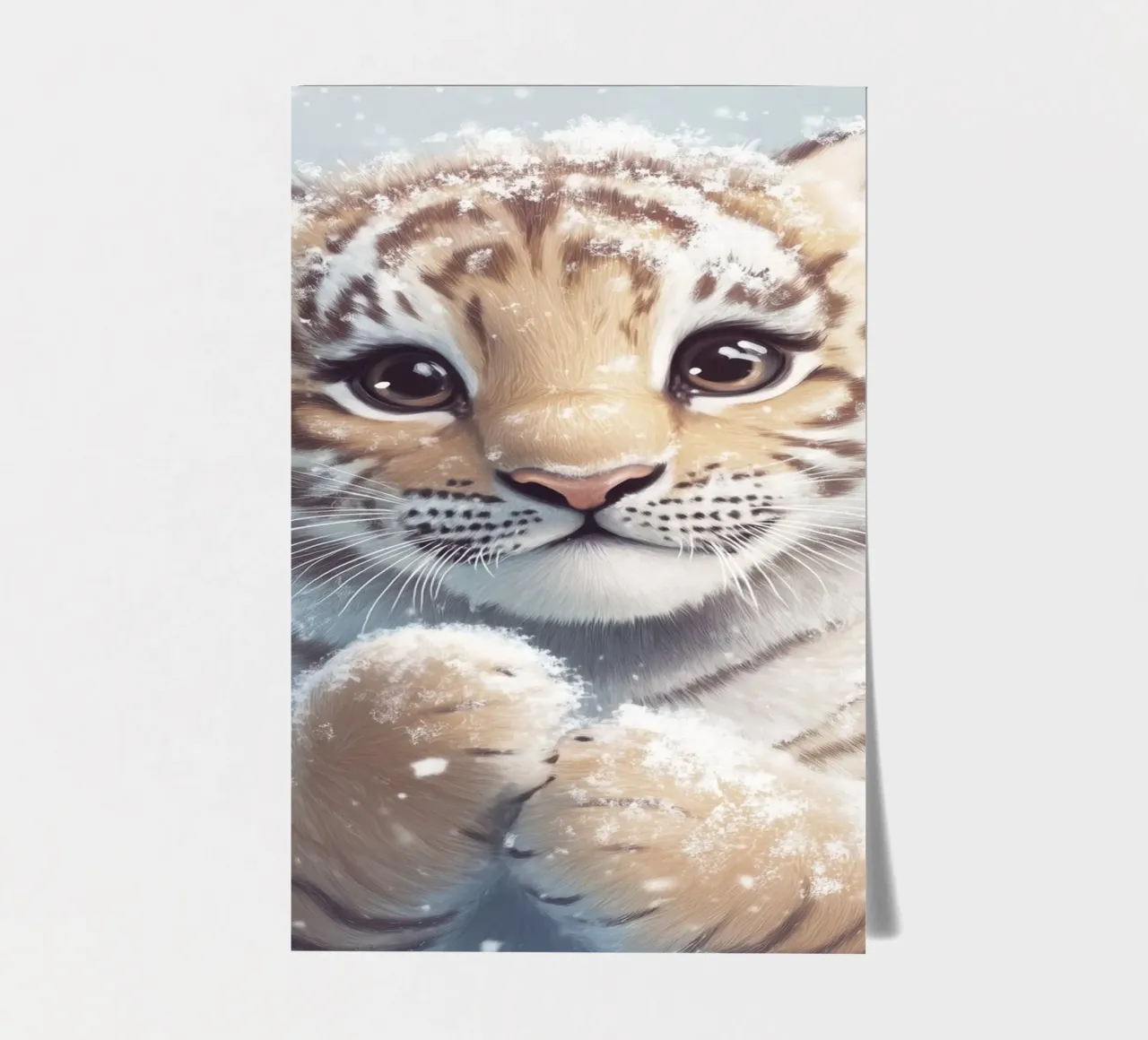 Hero #34: Tiger in the snow sticker sheet by farbenhelden