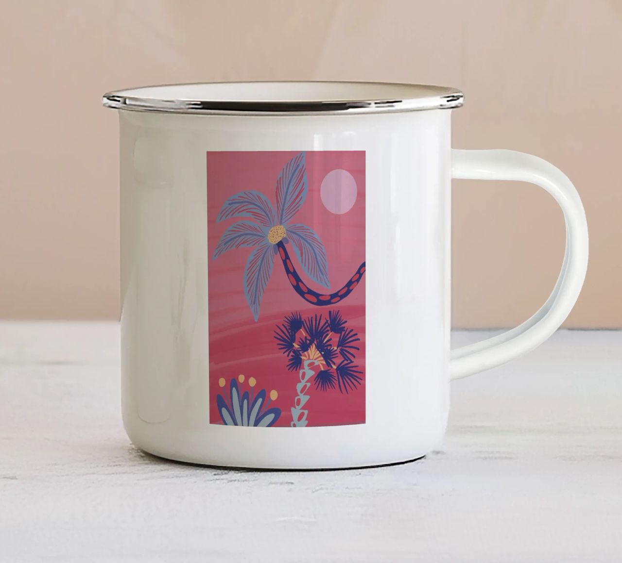 Palma blu tazza in smalto da hej malu