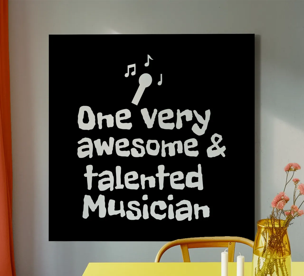 One very awesome and talented musician canvas met Baklijst van happieeagle