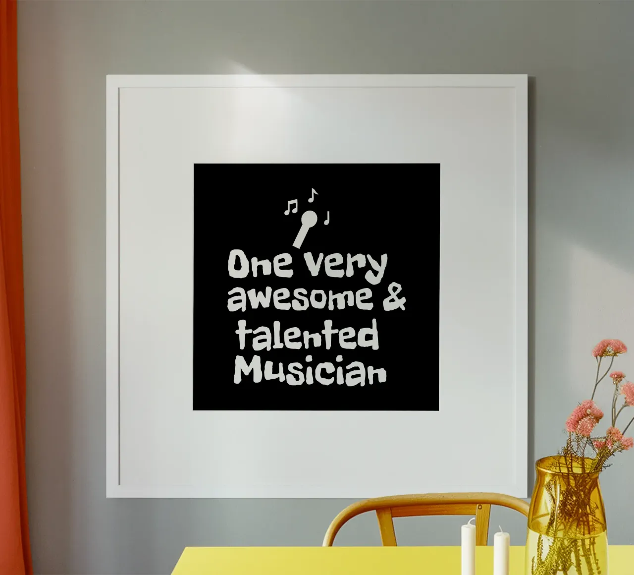 One very awesome and talented musician poster con telaio in plastica da happieeagle