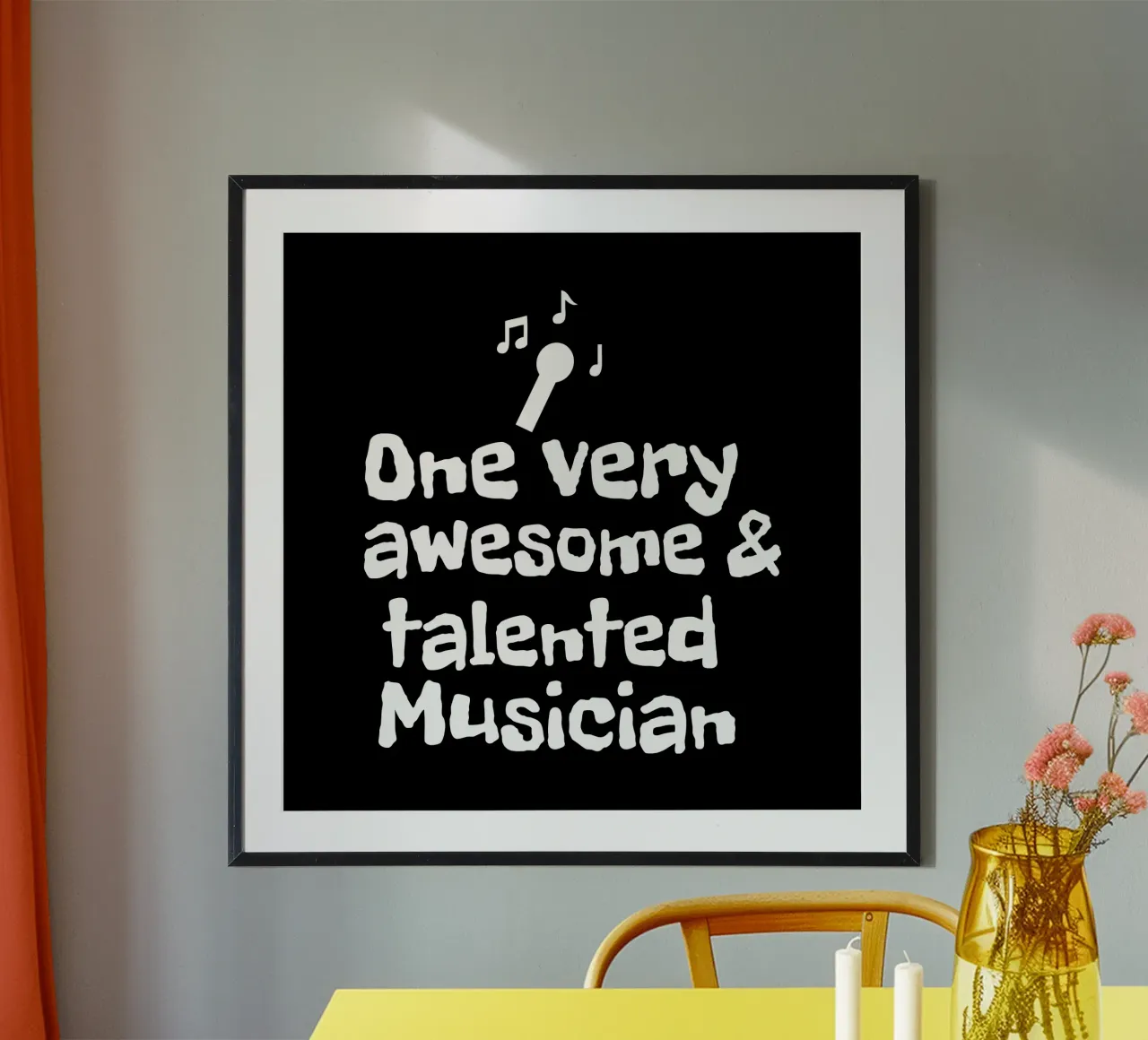 One very awesome and talented musician poster con telaio in plastica da happieeagle