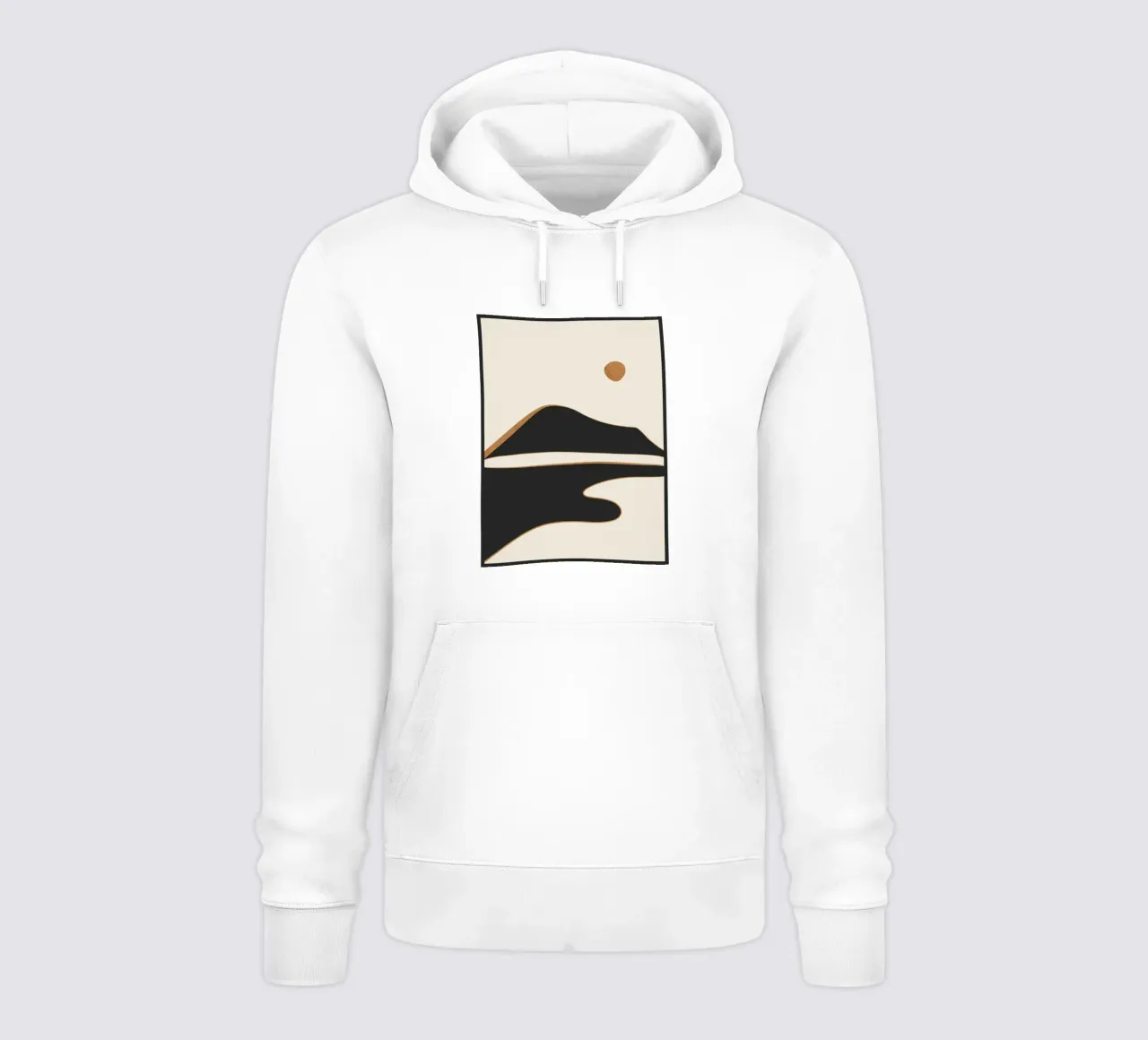 Paesaggio astratto minimalista 2 felpa con cappuccio da ThingDesign