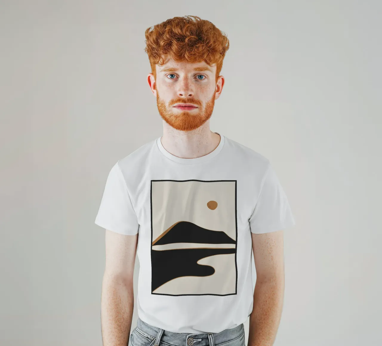 Paesaggio astratto minimalista 2 t-shirt da ThingDesign