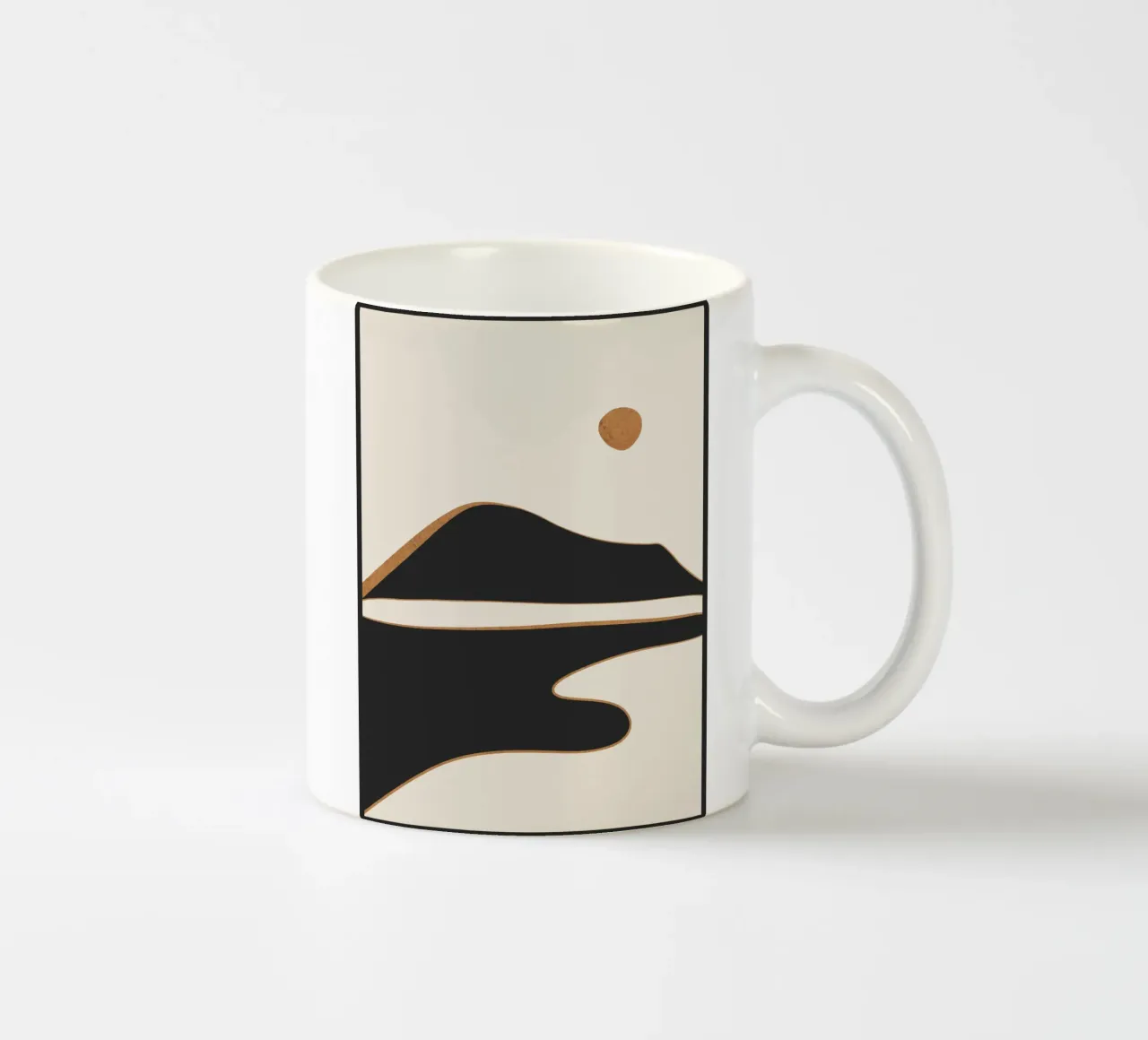 Paesaggio astratto minimalista 2 tazza in ceramica da ThingDesign