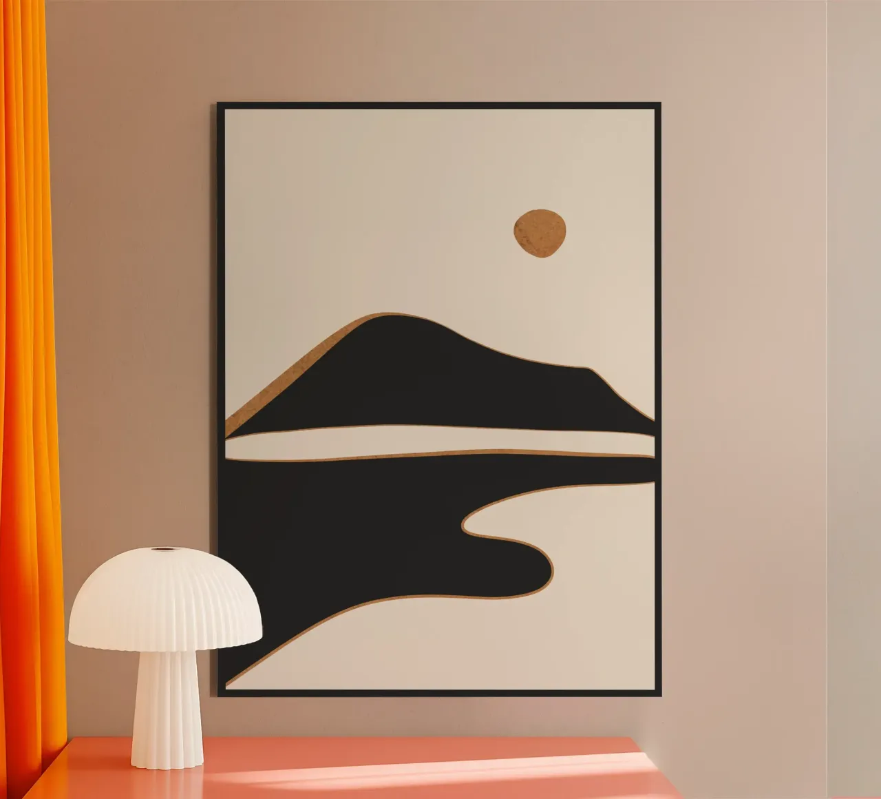 Paesaggio astratto minimalista 2 alluminio dibond da ThingDesign