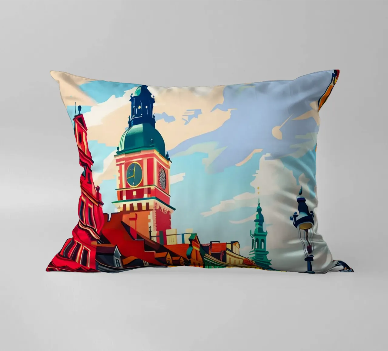 Warsaw Poland cuscino da Travelstudio