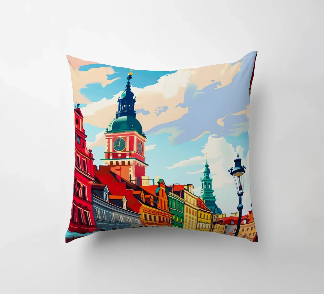 Warsaw Poland cuscino da Travelstudio