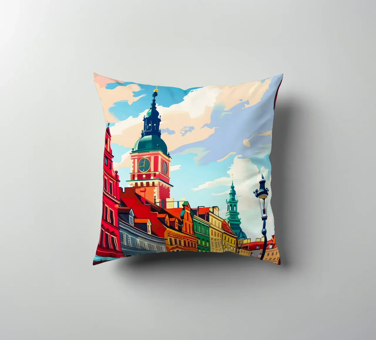 Warsaw Poland cuscino da Travelstudio