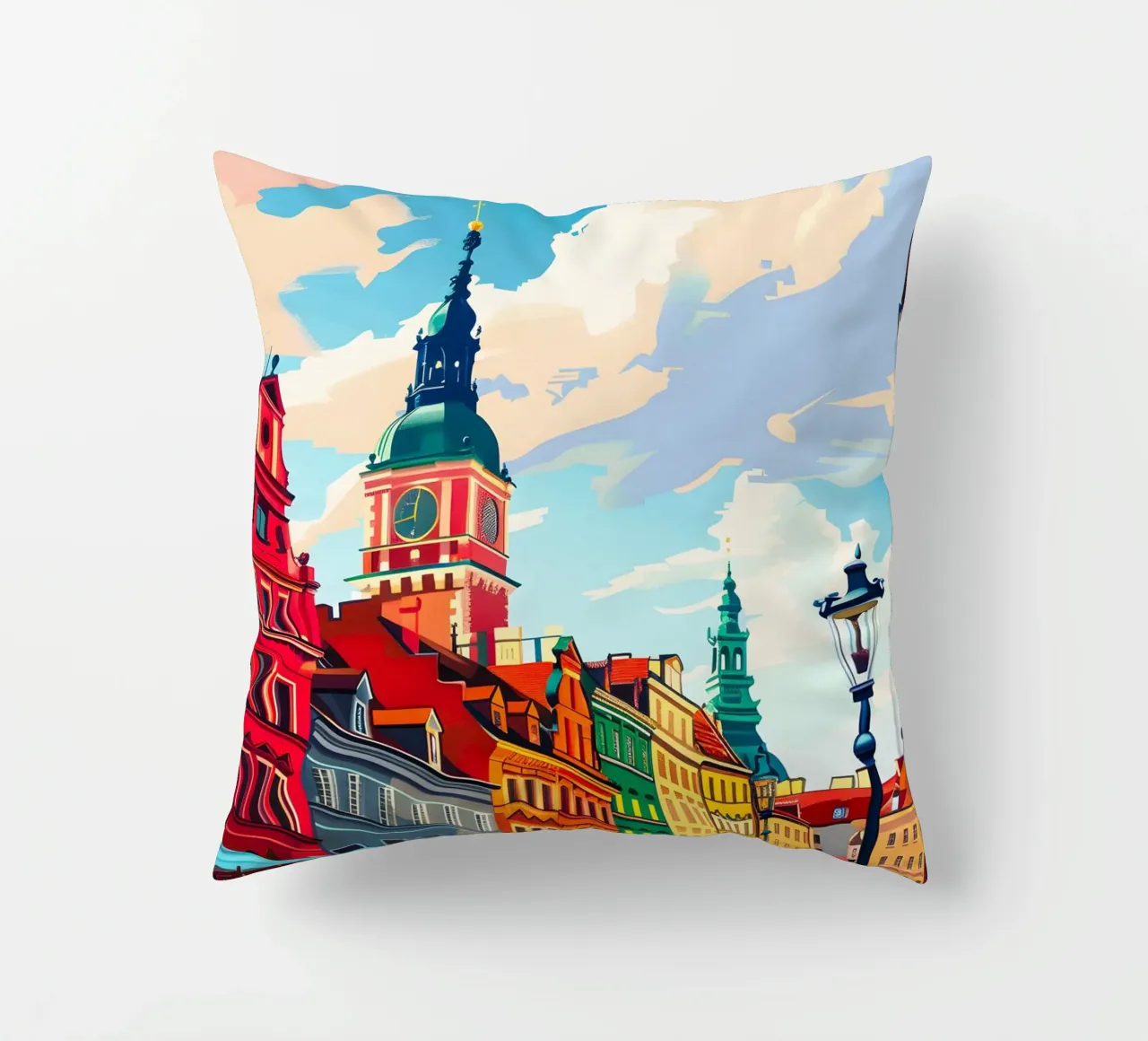 Warsaw Poland cuscino da Travelstudio