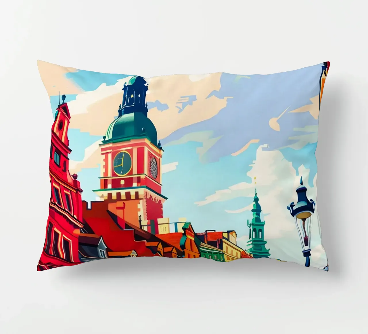 Warsaw Poland cuscino da Travelstudio