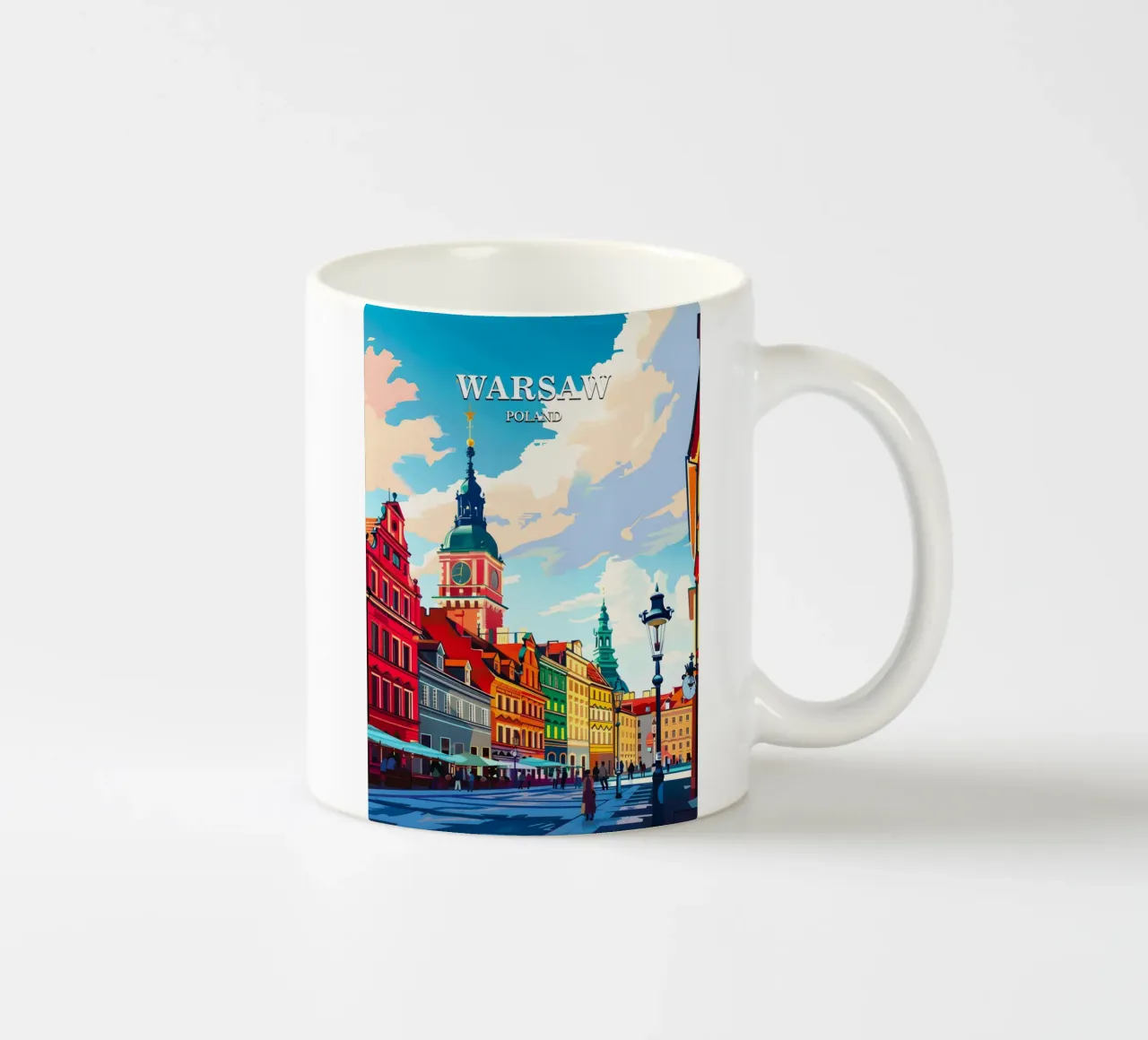 Warsaw Poland tazza in ceramica da Travelstudio