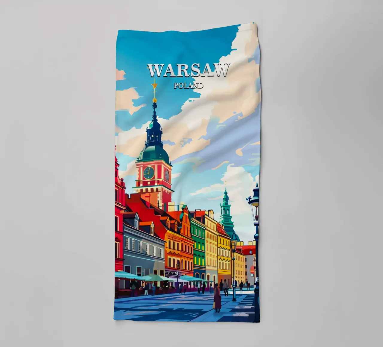 Warsaw Poland asciugamano da bagno da Travelstudio