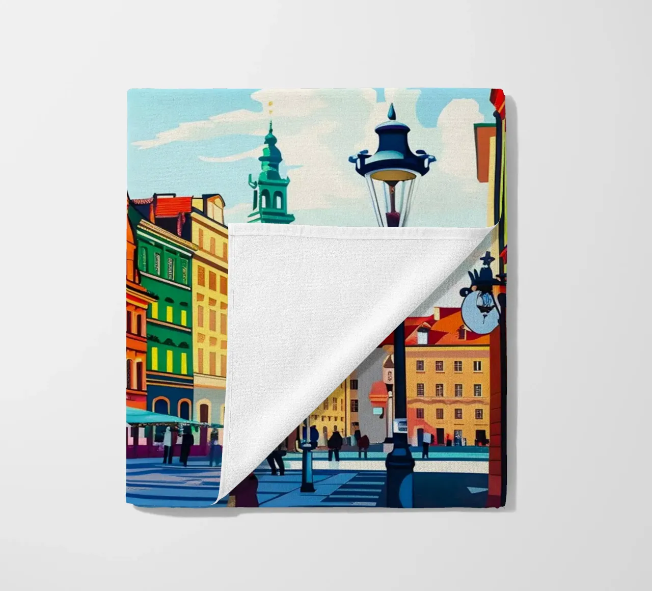 Warsaw Poland beach towel by Travelstudio