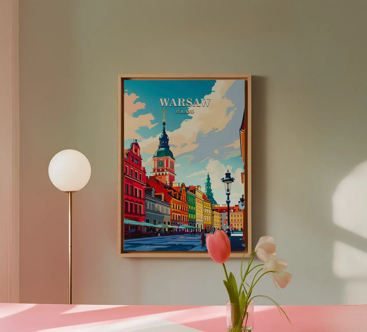 Warsaw Poland canvas by Travelstudio