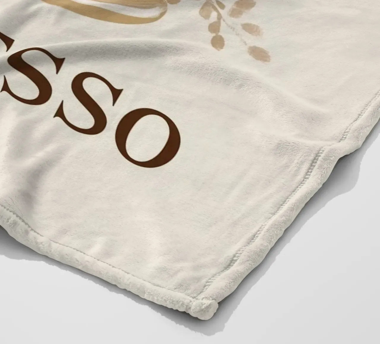 Espresso vintage con bouquet di fiori coperta in pile da Carinaprint