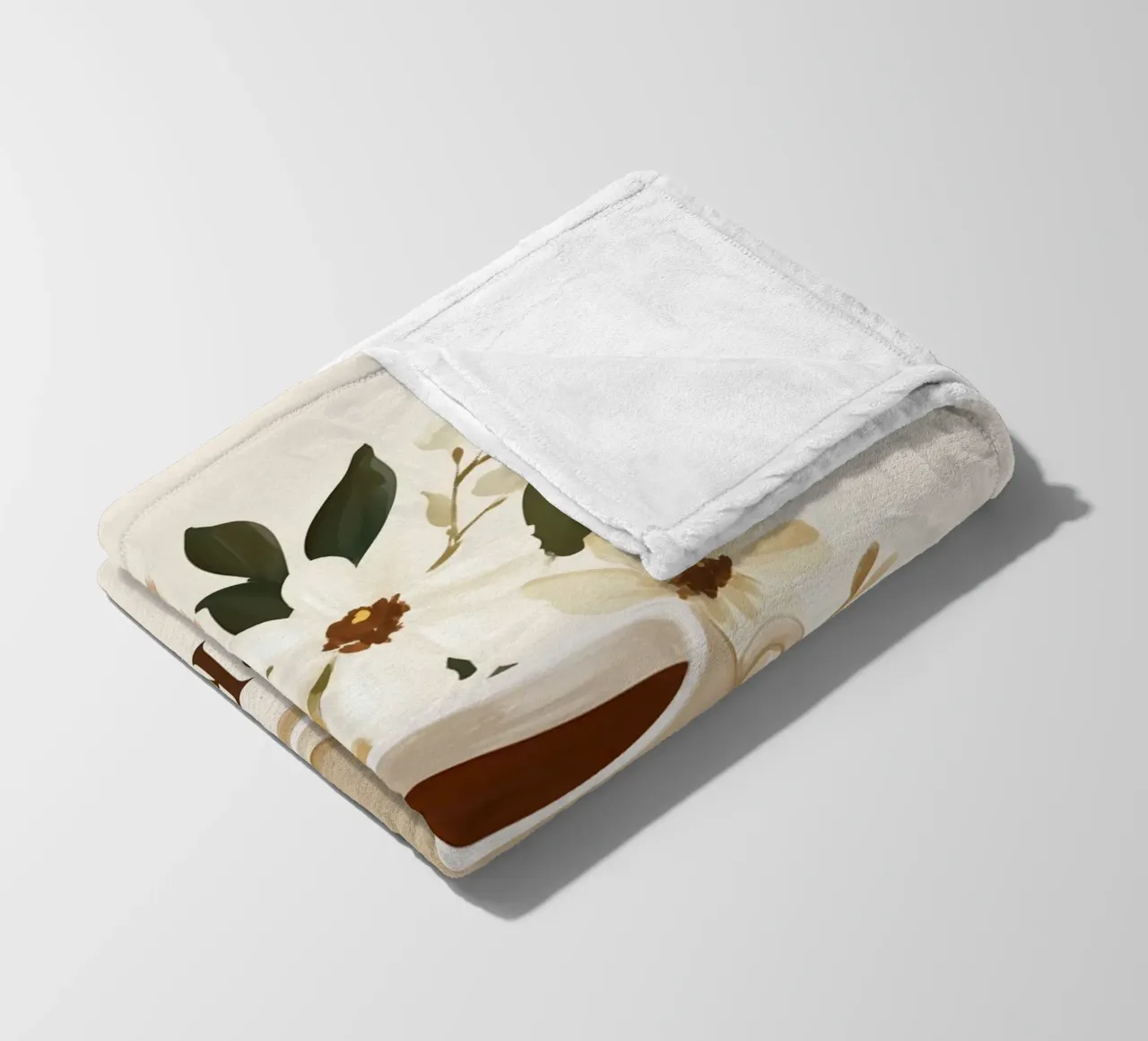 Espresso vintage con bouquet di fiori coperta in pile da Carinaprint