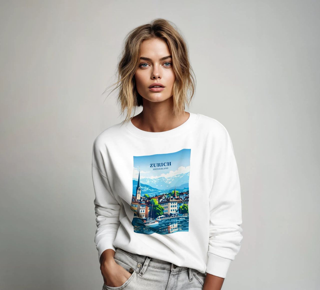 Zurich Switzerland Sweatshirt von Travelstudio